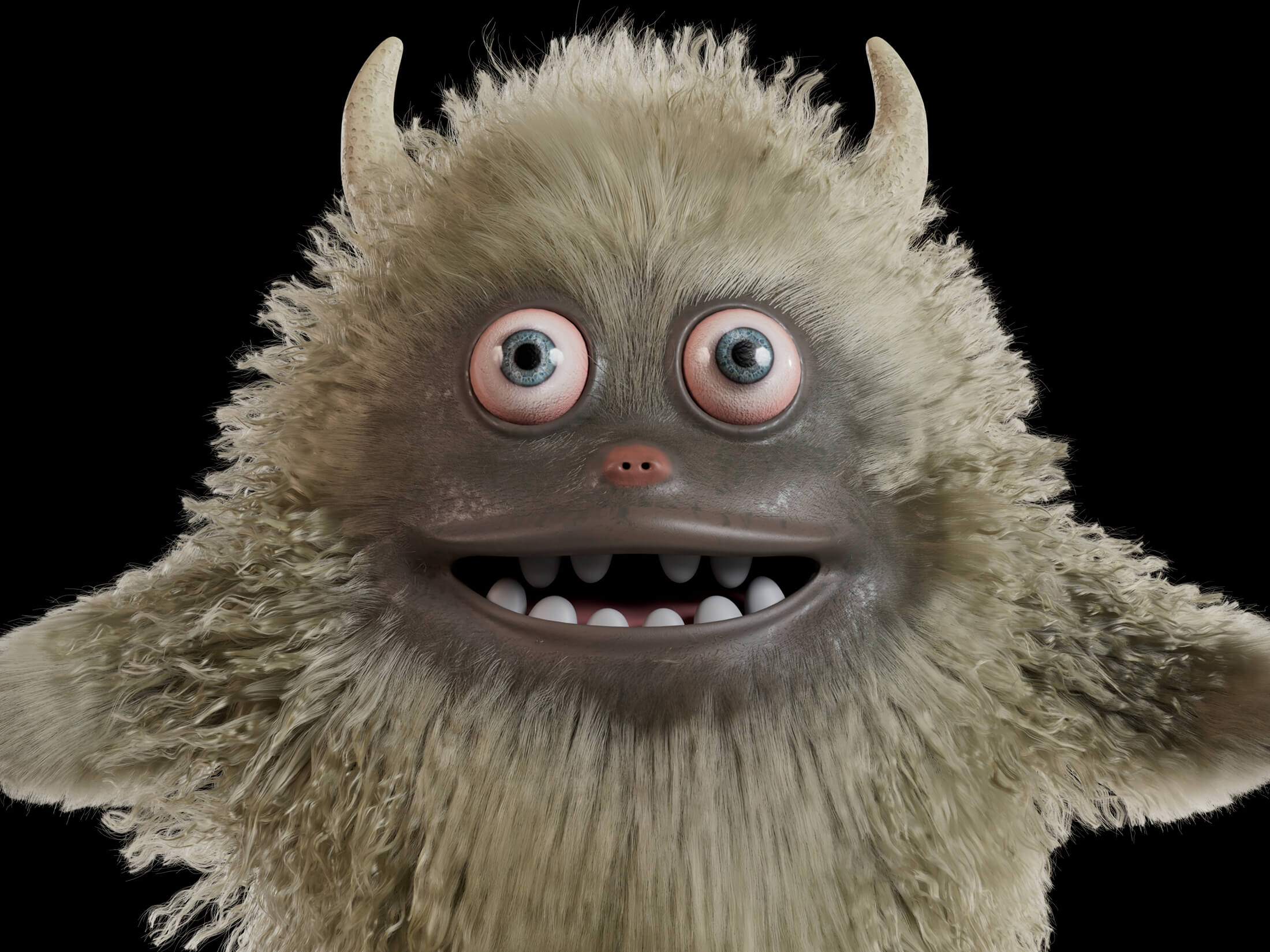 Fluffy Yeti kiddo – WIP (aiStandardHair)